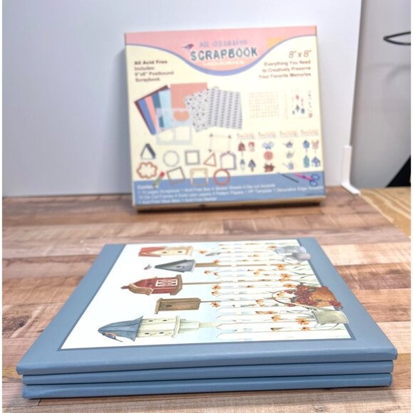 All Occasion Scrapbook Kit 8"x8" Includes Postbound Album Acid-Free Materials St - Picture 6 of 9